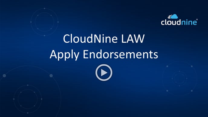 CloudNine LAW - Apply Endorsements Play
