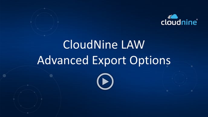 LAW - Advance Export Options Play
