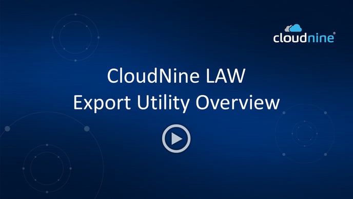 LAW - Export Utility Overview