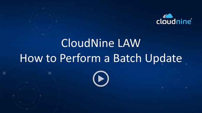 LAW How to Perform a Batch Update Play